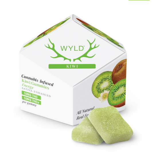Wyld Cannabis Infused Gummies | 10mg THC 10mg THCv | Kiwi (Sativa)